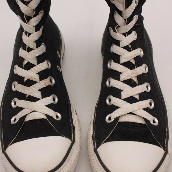 Converse All Star Chuck Taylor Knee High Black Tall Boots Men 8 Women 10 Lace-up - Picture 9 of 9